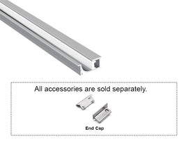 WASH RECESS - JH 1722 Silver Aluminum Channel + Milky Diffuser - 24" - 0