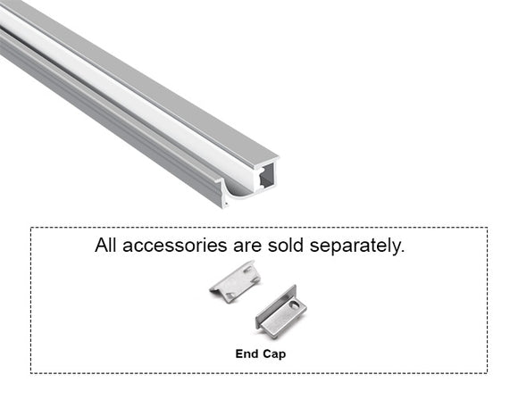 WASH RECESS - JH 1722 Silver Aluminum Channel + Milky Diffuser - 24"