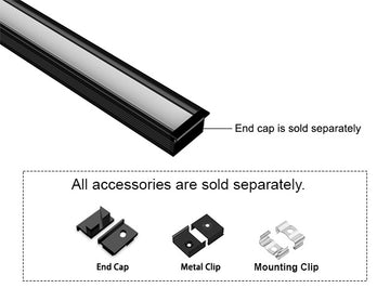Angle Recess GLQ 1811 Black Aluminum Channel with Milky Diffuser delivers soft, directional lighting in a recessed linear design. Constructed from premium anodized aluminum for effective thermal control and a stylish matte finish, it enhances modern LED lighting installations.
