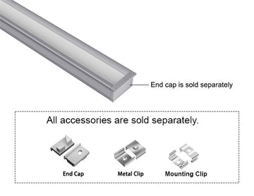 Angle Recess GLQ 1811 Silver Aluminum Channel with Milky Diffuser offers precise angled illumination with a sleek recessed profile. Crafted from high-quality anodized aluminum for strength and heat management, it’s perfect for LED strip lighting in architectural and interior spaces.