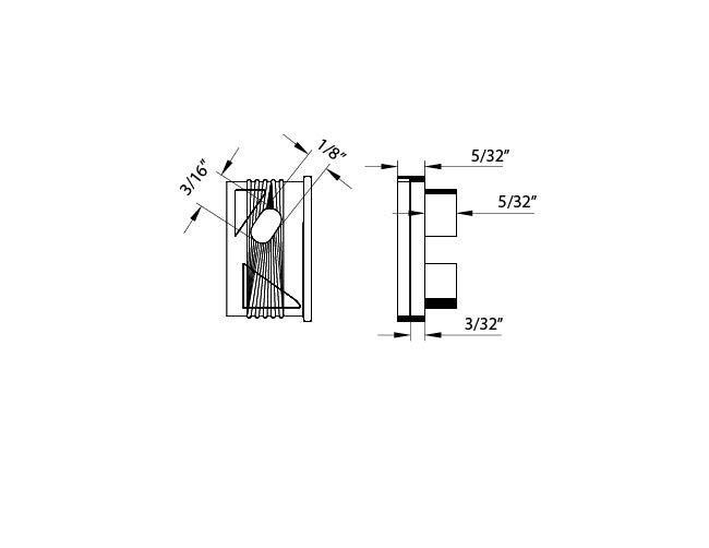 Aluminum Channel ANGLE RECESS Accessories - GLQ 1811 End Caps (pair)