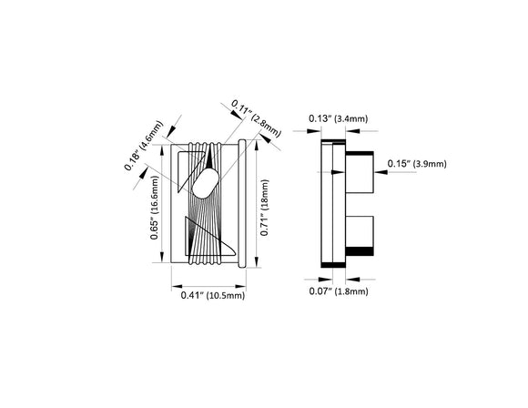 Aluminum Channel ANGLE RECESS Accessories - GLQ 1811 End Caps (pair)