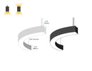 LED Linear Light - L8070 - Milky Flat Lens - 1/4 Circle - R24"-1
