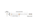 Dimensions for the Super Bright Series 24VDC low voltage RGB LED strip lights.