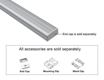 GL LED Wide Flat YD-2002 Aluminum Channel with Clear Diffuser provides bright, focused illumination with a durable, wide-profile design. Built for optimal heat management and long-lasting reliability, it’s ideal for large-scale LED strip lighting projects.