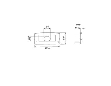 Aluminum Channel WIDE FLAT Accessories - YD 2002 End Caps (pair) - 0