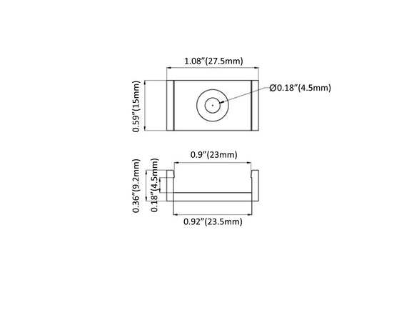 Aluminum Channel WIDE FLAT Accessories - YD 2002 Mounting Clip (pc)