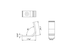 Aluminum Channel ROUND CORNER-L Accessories - YD 2004  Mounting Clips (pc) - 0