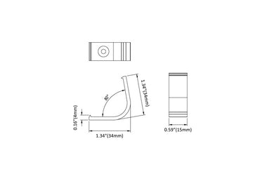 Aluminum Channel ROUND CORNER-L Accessories - YD 2004  Mounting Clips (pc) - 0