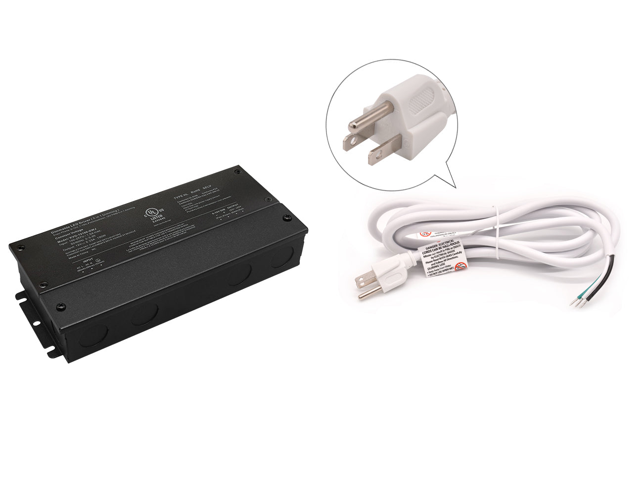 EMITEVER Dimmable LED Driver, 48V 192W 5-in-1 Dimmable Power Supply,2-Channels AC To DC Transformer For LED Light, Compatible With Lutron And Leviton Dimmer, Waterproof IP67 And UL Listed, Class 2