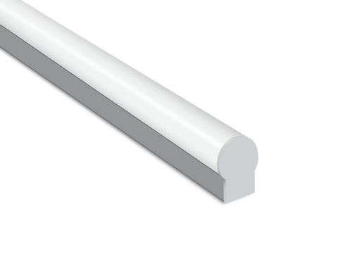 ROUND SURFACE - A 2033 Aluminum Channel + Milky Diffuser - 94“ - 0