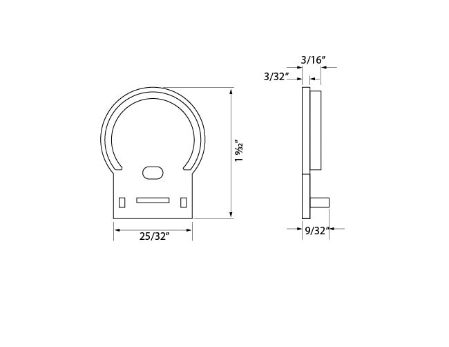 Aluminum Channel ROUND SURFACE Accessories - A 2033 End Caps (pair)