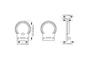 Aluminum Channel ROUND SURFACE Accessories - A 2033 End Caps (pair)-2