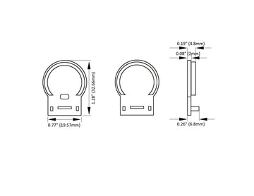 Aluminum Channel ROUND SURFACE Accessories - A 2033 End Caps (pair) - 0