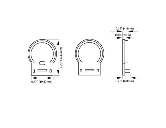 Aluminum Channel ROUND SURFACE Accessories - A 2033 End Caps (pair)