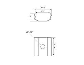Aluminum Channel ROUND SURFACE Accessories - A 2033 Metal Clips (pc) - 0