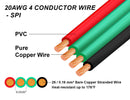 Flexible Flat Parallel 20AWG 4 Core Tinned Copper Wire for SPI LED Control Systems