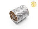 Side view of 20AWG DC 2 Conductor Silicone Wire - Grey & White, 50ft, 200ft or 500ft. A label of free shipping for orders over $500 is shown as well.
