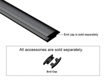 GL LED Slim Shallow Recess GLQ-2309 Black Aluminum Channel with Black Diffuser delivers subtle, uniform illumination in a flush recess profile. Built from high-quality anodized aluminum for efficient heat control and long-term reliability.