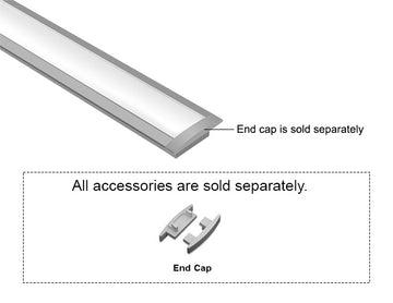 GL LED Slim Shallow Recess GLQ-2309 Silver Aluminum Channel with Milky Diffuser provides smooth, even light distribution in a recessed profile. Crafted from high-quality anodized aluminum for efficient heat dissipation and durability, it’s ideal for modern LED strip lighting installations.