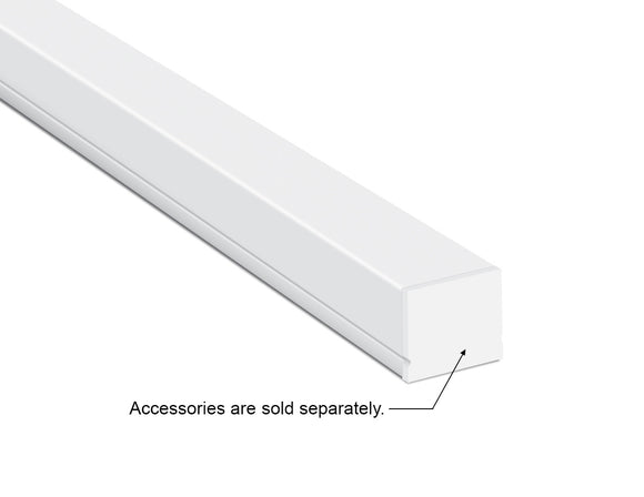 WATERPROOF SQUA - A 2319 Silver Aluminum Channel + Milky Diffuser - 94"