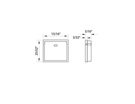Aluminum Channel WATERPROOF SQUA Accessories - A 2319 End Caps (pair) - 0