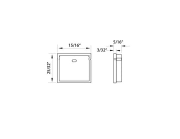Aluminum Channel WATERPROOF SQUA Accessories - A 2319 End Caps (pair) - 0