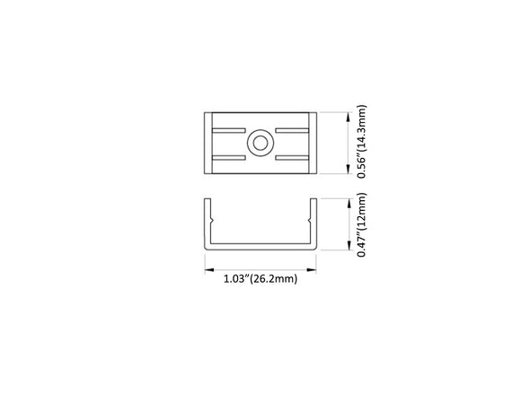 Aluminum Channel WATERPROOF SQUA Accessories - A 2319 Mounting Clip (pc)