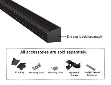 LED Wall Washer Strip Light – Black Aluminum Channel provides high-performance linear lighting with exceptional wall-wash effects. Designed with a deep aluminum housing for optimal light spread and minimal glare.