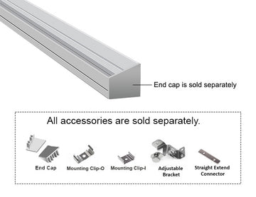 LED Wall Washer Strip Light – Silver Aluminum Channel ES 2321 delivers powerful linear illumination for architectural walls and ceilings. Its deep housing design enhances light projection and reduces glare.