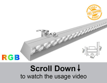 The 2321 wall washer low voltage LED wall grazer linear lights that are 24VDC and RGB.