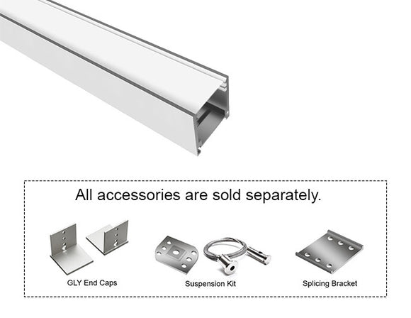BENDABLE35 - GLY 2425 Aluminum Channel + Milky Silicone Cover + Back Shading Strip Bundle - 94"