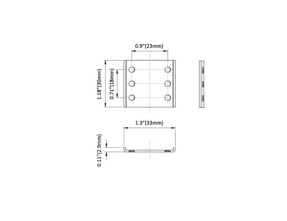Aluminum Channel BENDABLE35 Accessories - GLY 2425 Splicing Bracket - Silver (pc)