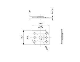Aluminum Channel BENDABLE35 Accessories - GLY 2425 Suspension Kit - Silver (pair) - 0