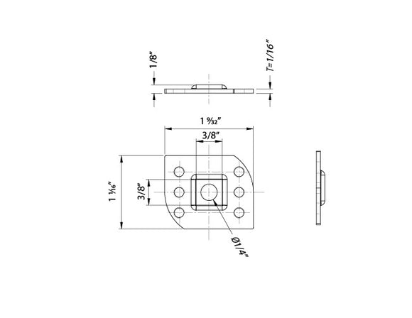 Aluminum Channel BENDABLE35 Accessories - GLY 2425 Suspension Kit - Silver (pair)