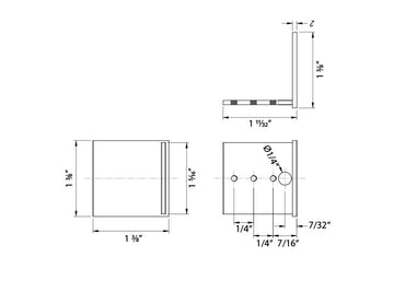 Aluminum Channel BENDABLE35 Accessories - GLY 2425 End Caps - Silver (pair) - 0