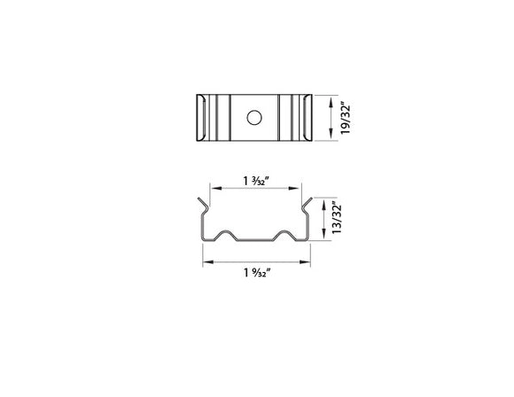 LED Wall Washer Strip Light Accessories - Aluminum Channel ES 3021 Mounting Clip