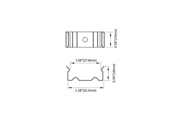 LED Wall Washer Strip Light Accessories - Aluminum Channel ES 3021 Mounting Clip
