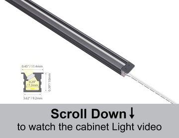 31133 recessed mount Undercabinet Light with angled glare-free aluminum profile and concealed LED strip
