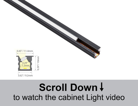31133 recessed mount Undercabinet Light with angled glare-free aluminum profile and concealed LED strip