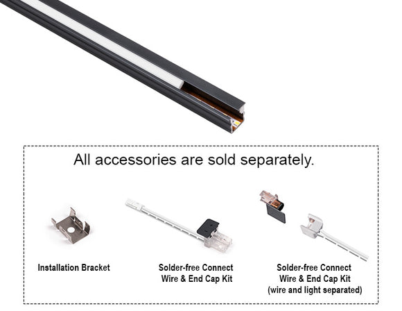 31133 Undercabinet Light accessories including installation bracket and solder-free connector kits