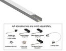 Undercabinet Light 31134 surface mounted solder-free LED linear light with plug and play connector, anthracite finish, cuttable design for cabinet lighting