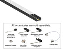 Undercabinet Light 31134 surface mounted solder-free LED linear light with plug and play connector, anthracite finish, cuttable design for cabinet lighting