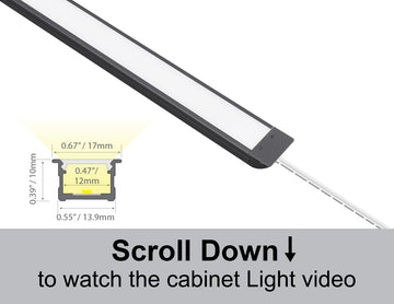 31138 recessed mount Undercabinet Light with aluminum profile and cuttable LED strip design