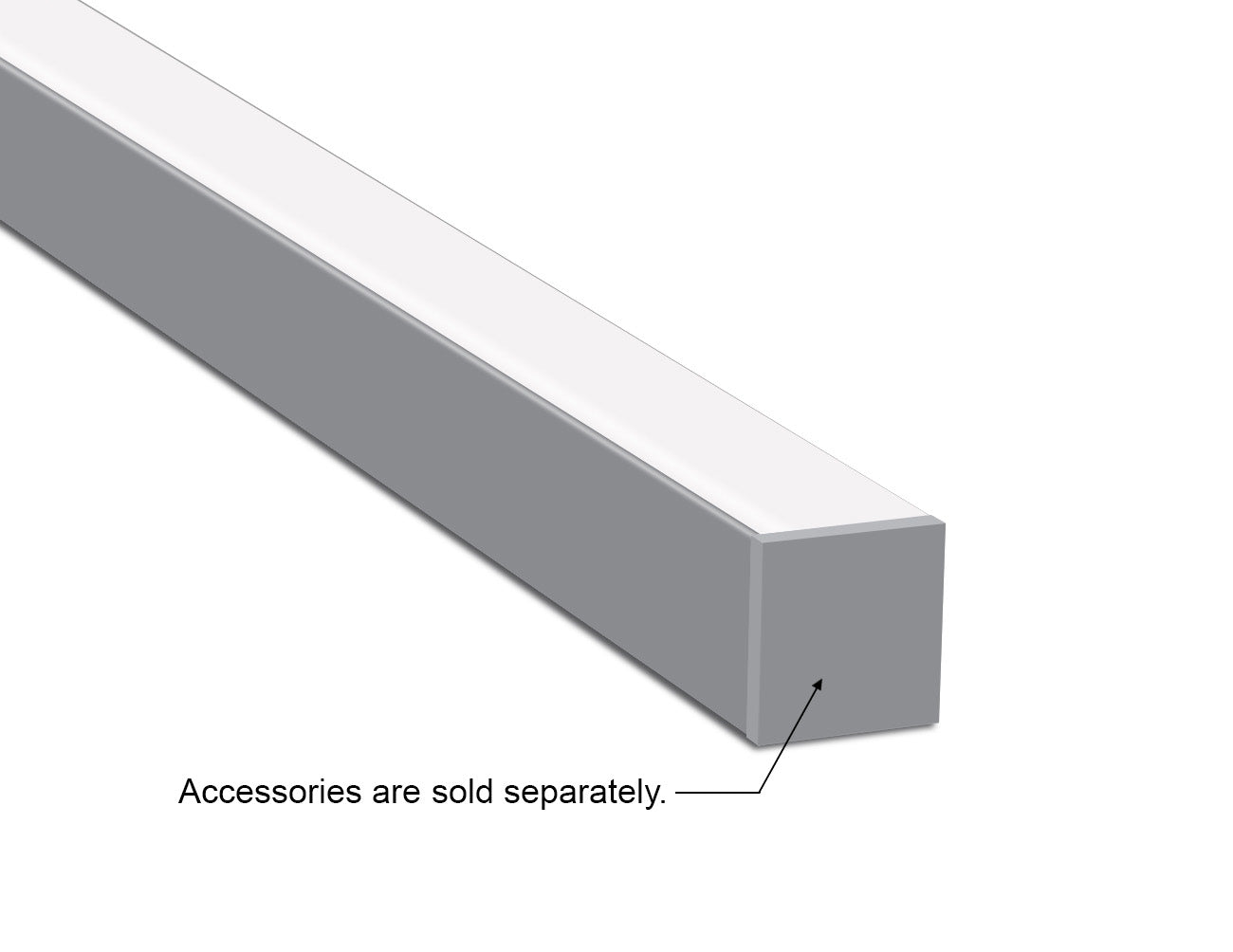 3535 LINEAR - ES 3535 Silver Aluminum Channel + Milky Diffuser - 94"