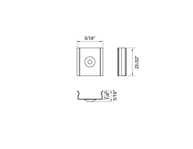 Aluminum Channel 3535/5035/7535 LINEAR Accessories - ES 3535/5035/7535 Metal Clip (pc)