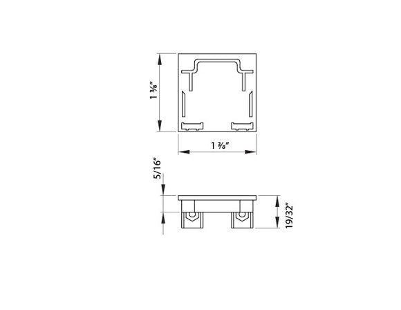 Aluminum Channel 3535 LINEAR Accessories - ES 3535 End Caps (pair)
