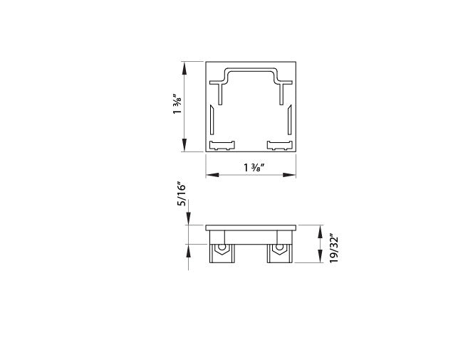 Aluminum Channel 3535 LINEAR Accessories - ES 3535 End Caps (pair)