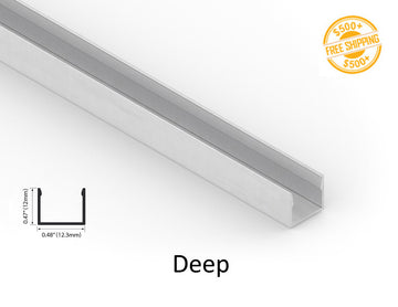 Dimensions of the 3D neon mounting channel.