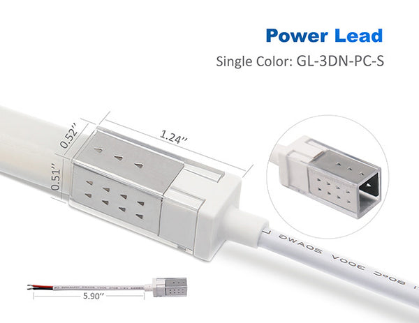 LED 3D Neon Light Accessories - Power Lead - 5